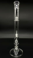 2K Glass 16.5" Dual Stemline to Gridded Crystal ball (Clear)