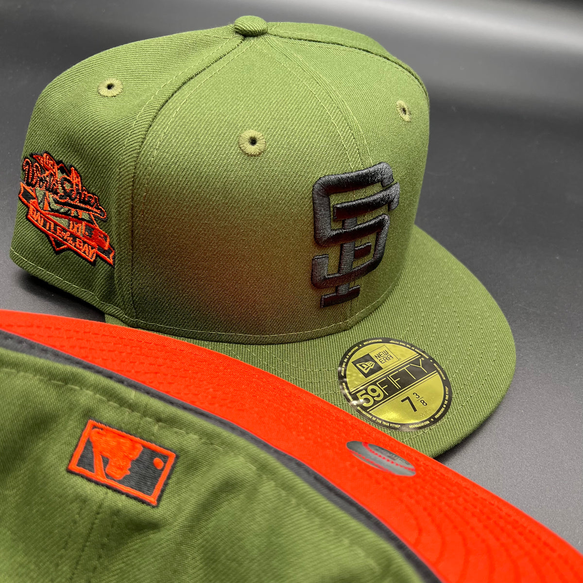 San Francisco Giants New Era Gray Battle of The Bay Custom Side Patch 59FIFTY Fitted Hat, 7 1/4 / Gray