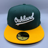 Oakland Athletics “City-Script” (Green/Yellow) NE Fitted