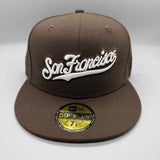 SF Giants “City-Script” NE Fitted (DarkBrown/White)