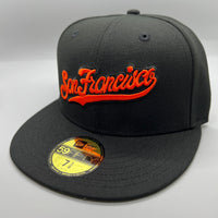 SF Giants NE Fitted (Black/Orange) w/ 2014 WS Side Patch