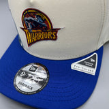 GS Warriors NE 9Fifty “A-Frame” Curved Snapback (Cream/Blue)