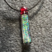 Oopazi Crushed Opal Capsule Glass Pendant #01