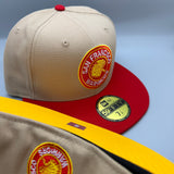 SF Warriors HWC Primary Logo ‘62-68 (Camel / Red / AGold) NE Fitted