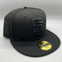 SF Giants NE Fitted (Black/Black/Black) w/ 2007 ASW Side Patch