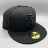 SF Giants NE Fitted (Black/Black/Black) w/ 2007 ASW Side Patch