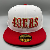 SF 49ers “Saloon” (White/Red) NE Fitted w/ SB XXIV Side Patch