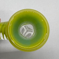 Shamby Glass 14mm Slide #10 (Chartreuse Over Agua AKA Avacado)