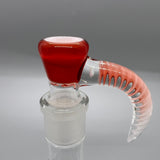 Jarred Bennett Glass 18mm Slide #32 (Pomegranate Over White)