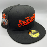 SF Giants NE Fitted (Black/Orange) w/ 2014 WS Side Patch