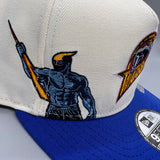 GS Warriors NE 9Fifty “A-Frame” Curved Snapback (Cream/Blue)