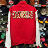 SF 49ers ProStandard Red/White Letterman Jacket