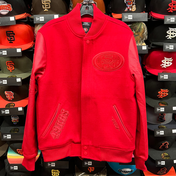 SF 49ers ProStandard Triple Red Letterman Jacket