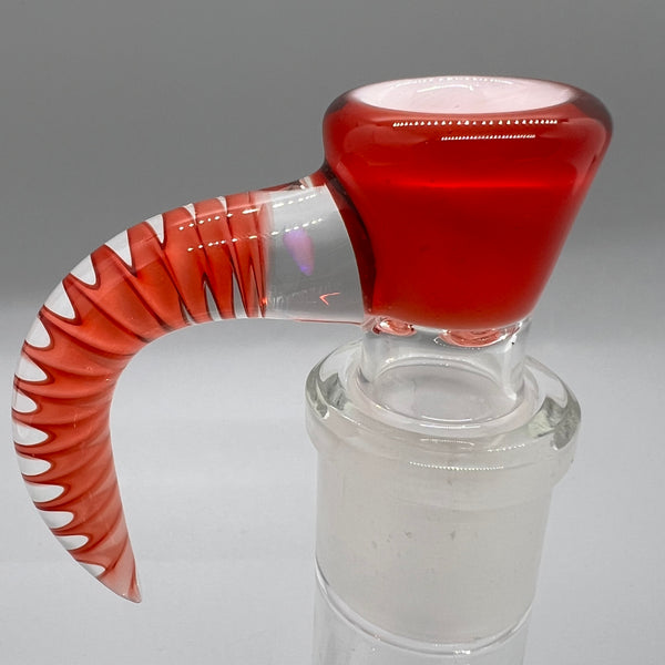 Jarred Bennett Glass 18mm Slide #10 (Pomegranate Over White)