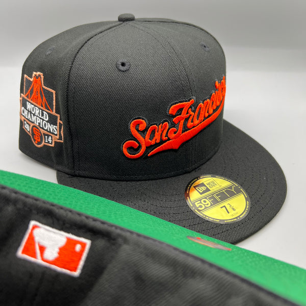 SF Giants NE Fitted (Black/Orange) w/ 2014 WS Side Patch