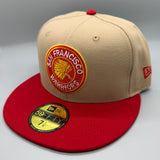 SF Warriors HWC Primary Logo ‘62-68 (Camel / Red / AGold) NE Fitted