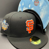 SF Giants (Cloud Under) NE Fitted (Black/Orange/BabyBlue) w/ ‘10 WS Side Patch