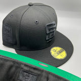 SF Giants NE Fitted (Black/Black/Black) w/ 2007 ASW Side Patch
