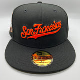 SF Giants NE Fitted (Black/Orange) w/ 2014 WS Side Patch