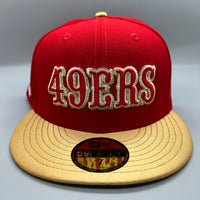 SF 49ers “Saloon” (Red/Gold) NE Fitted w/ SB XXIV Side Patch