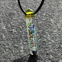 Oopazi Crushed Opal Capsule Glass Pendant #02