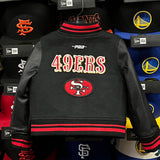 SF 49ers ProStandard Letterman Jacket (Toddler Size) - Black