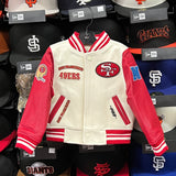 SF 49ers ProStandard Letterman Jacket (Toddler Size) - Cream