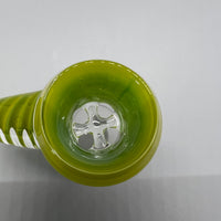Shamby Glass 18mm Slide #09 (Chartreuse Over Agua AKA Avacado)