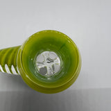Shamby Glass 18mm Slide #09 (Chartreuse Over Agua AKA Avacado)