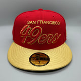 SF 49ers “Retro Script” NE Fitted (Red/Gold)