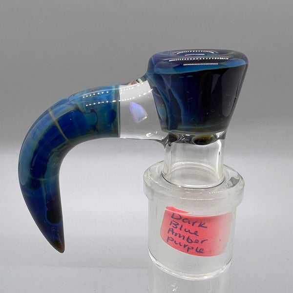 Jarred Bennett Glass 18mm Slide #51 (Dark Blue Amber Purple)