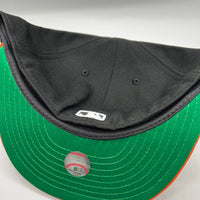 SF Giants “Retro Script” NE Fitted (Black/Orange/Gold)