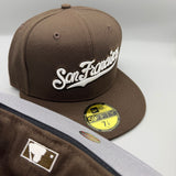 SF Giants “City-Script” NE Fitted (DarkBrown/White)