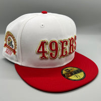SF 49ers “Saloon” (White/Red) NE Fitted w/ SB XXIV Side Patch