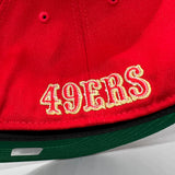 SF 49ers “Saloon” (Red/Gold) NE Fitted w/ SB XXIV Side Patch
