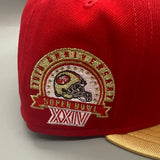 SF 49ers “Saloon” (Red/Gold) NE Fitted w/ SB XXIV Side Patch