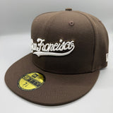 SF Giants “City-Script” NE Fitted (DarkBrown/White)