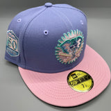 Holiday Sale (Dec 14th) Oakland Athletics NE Fitted (Lavender/Pink/Teal) w/ 50th Anniv SP