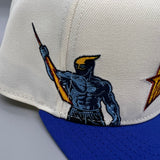 GS Warriors NE 9Fifty “A-Frame” Curved Snapback (Cream/Blue)
