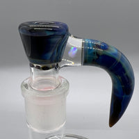Jarred Bennett Glass 18mm Slide #51 (Dark Blue Amber Purple)