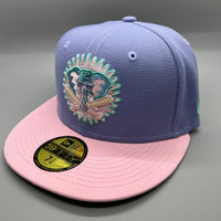 Holiday Sale (Dec 14th) Oakland Athletics NE Fitted (Lavender/Pink/Teal) w/ 50th Anniv SP