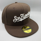 SF Giants “City-Script” NE Fitted (DarkBrown/White)