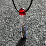 Oopazi Crushed Opal Capsule Glass Pendant #01