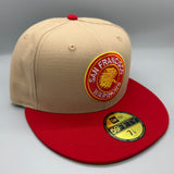 SF Warriors HWC Primary Logo ‘62-68 (Camel / Red / AGold) NE Fitted