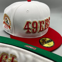 SF 49ers “Saloon” (White/Red) NE Fitted w/ SB XXIV Side Patch