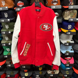 SF 49ers ProStandard Red/White Letterman Jacket