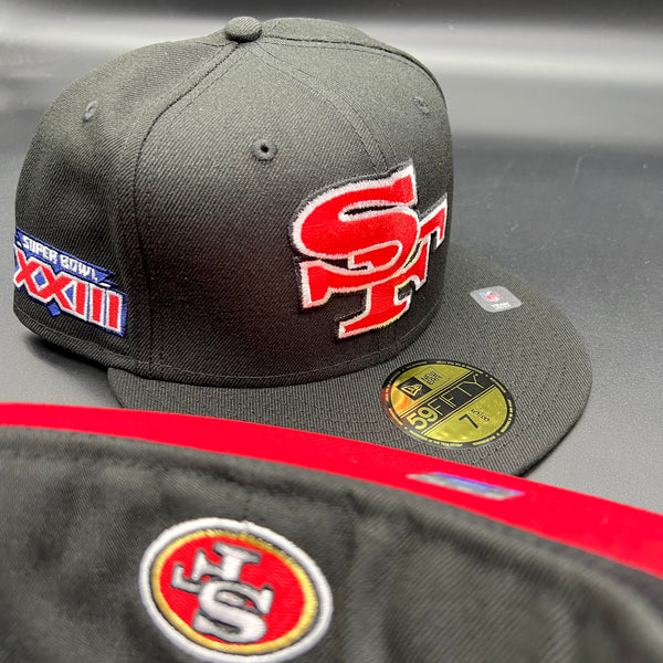 SF 49ers “Elemental” (Black/Red) NE Fitted w/ SB XXIII  Side Patch