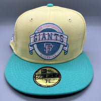 Holiday Sale (Dec 9th) SF Giants NE Fitted (SoftYellow/Turquoise) w/‘61 ASG Side Patch