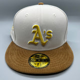 Holiday Sale (Dec 19th) Oakland Athletics NE Fitted (CordVisor) w/‘89 WS Side Patch