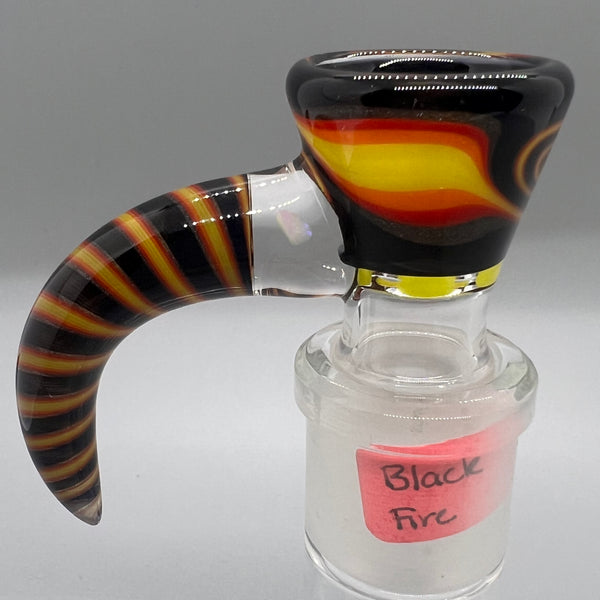 Jarred Bennett Glass Linework 18mm Slide #01 (Black/Fire)